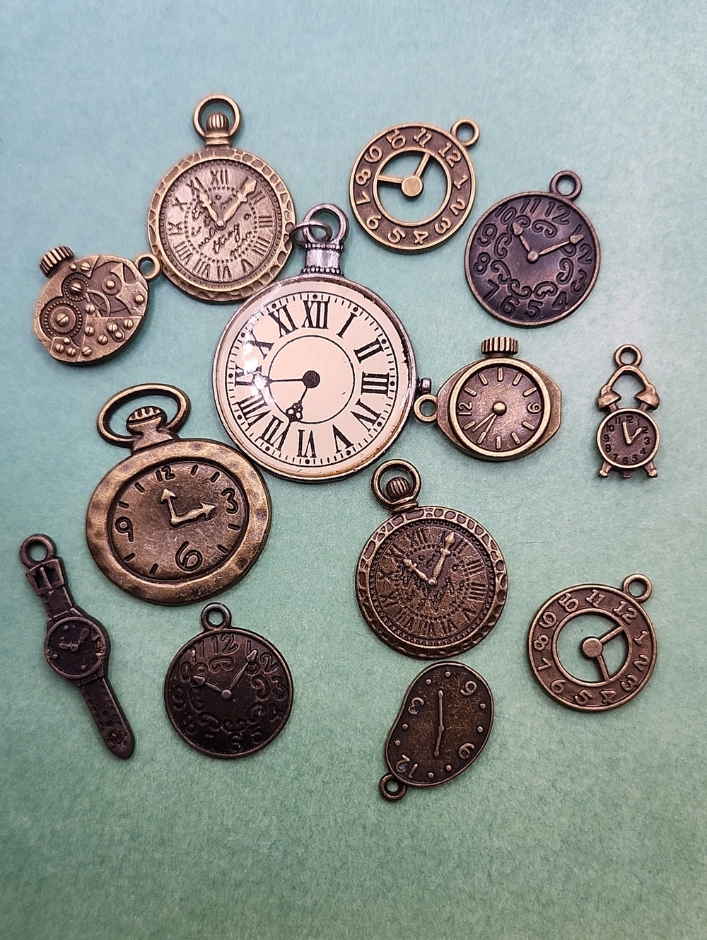 Vintage Watch Charms - Antique Bronze Tones